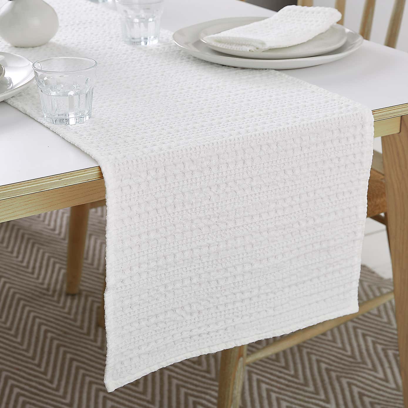 Amberley Waffle Table Runner