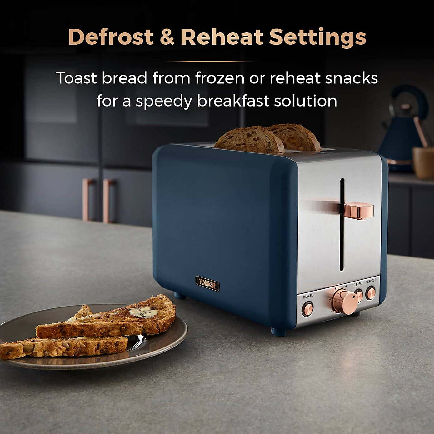 TOWER Cavaletto 2 Slice Toaster