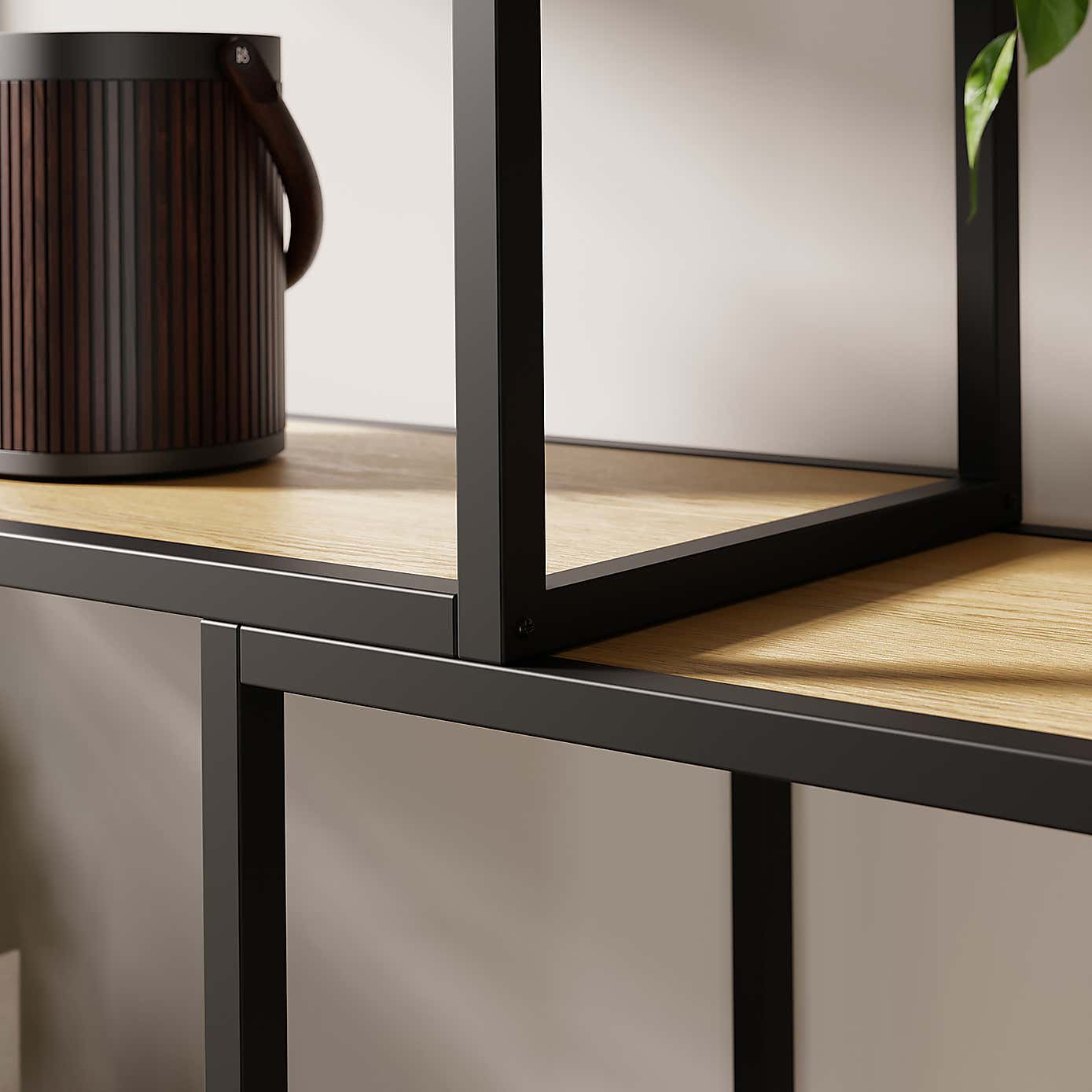 Tilden Tall Extendable Shelving Unit, Oak Effect