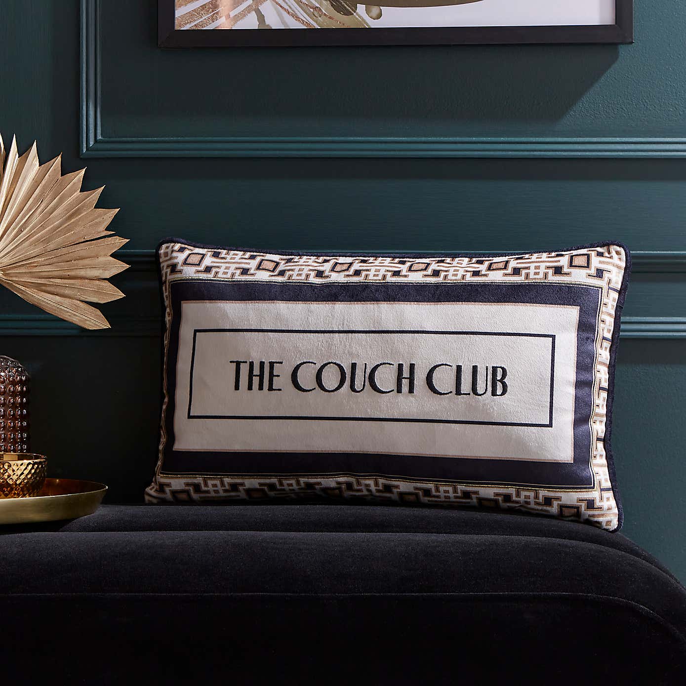 The Couch Club Embroidered Rectangular Cushion