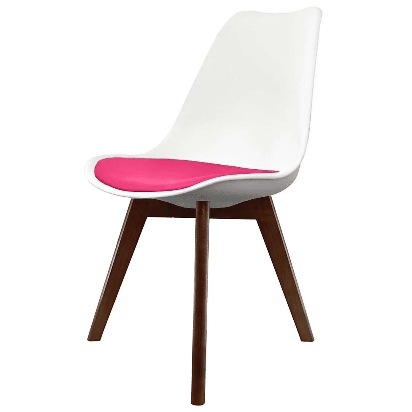 Fusion Living Soho White Plastic Dining Chair with Squared Legs