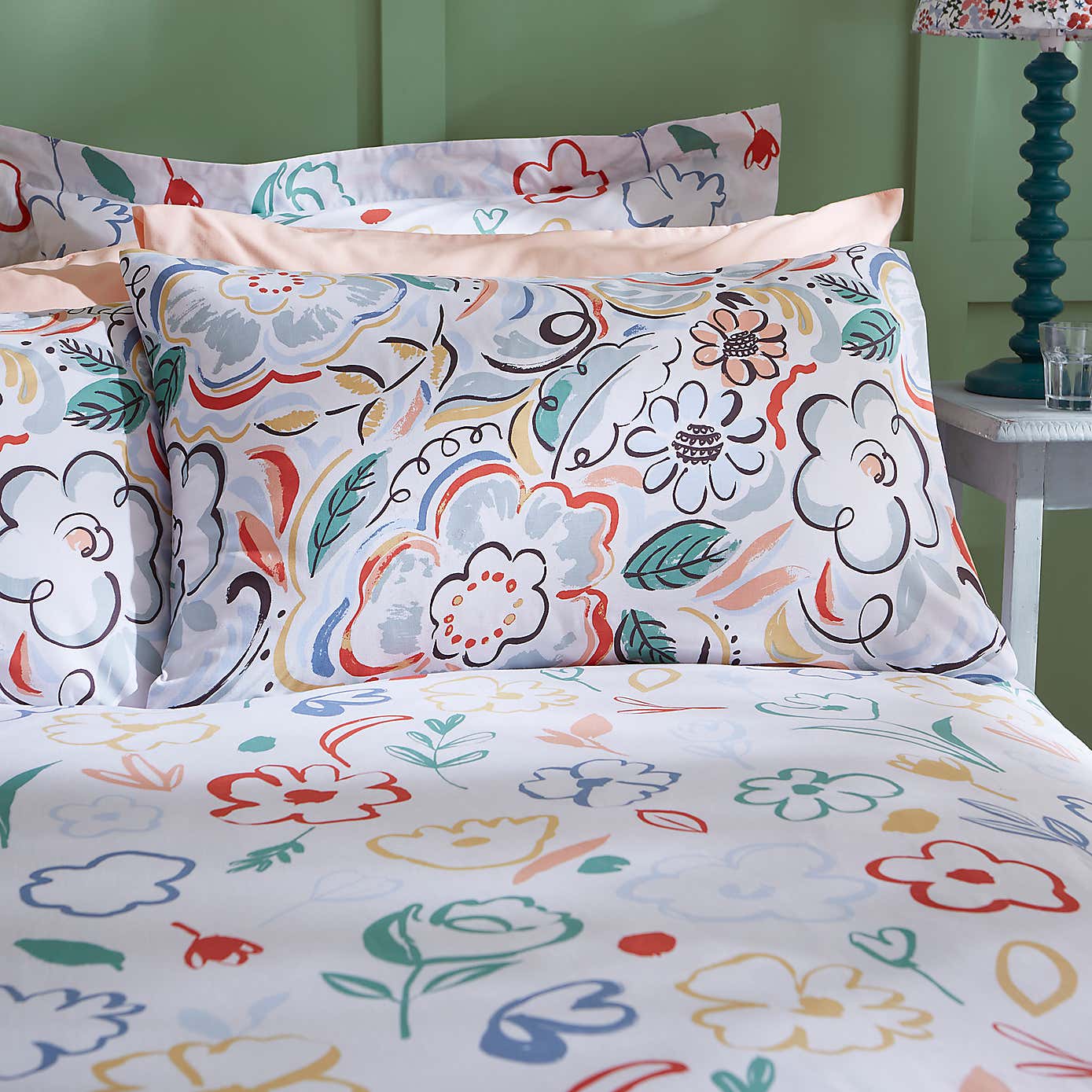 Heart and Soul Ayva Floral Duvet Cover & Pillowcase Set