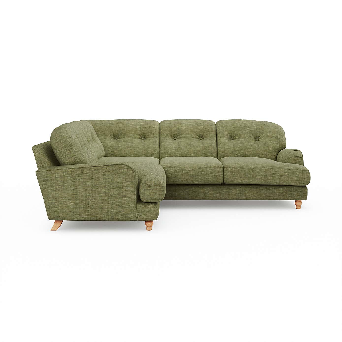 Martha Slub Faux Linen Full Corner Sofa
