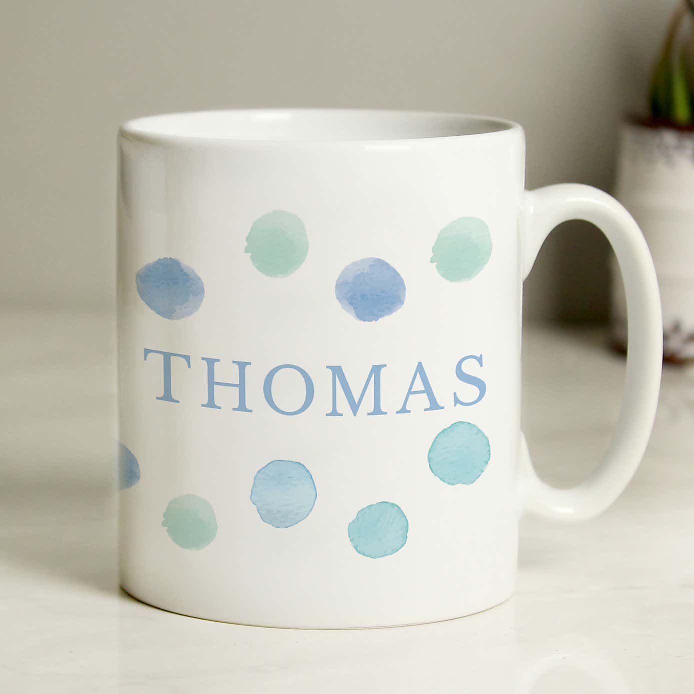 Personalised Spot Mug Blue
