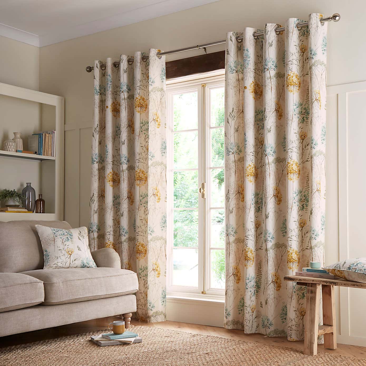 Country Meadow Eyelet Curtains