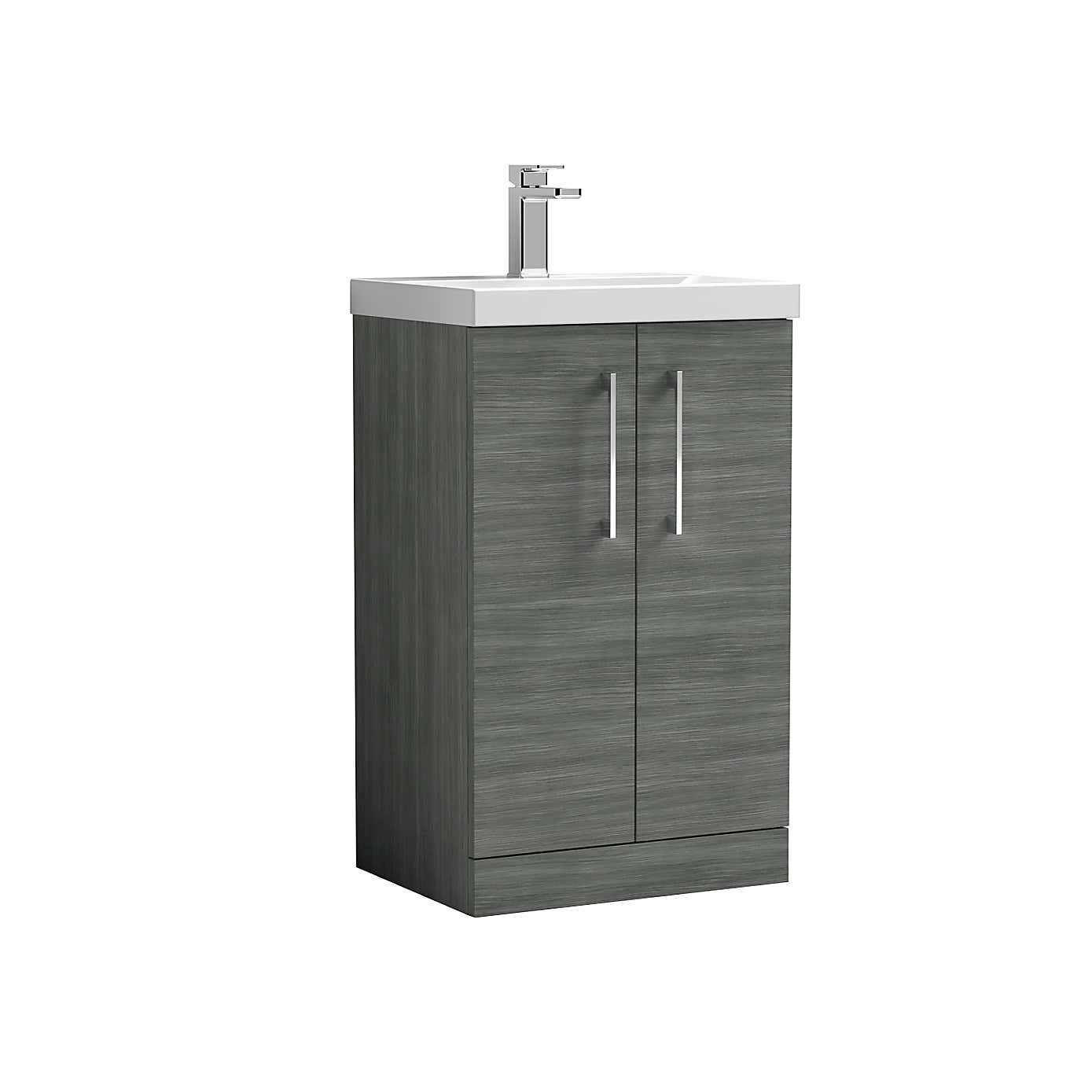 Arno Floor Standing 2 Door Vanity Unit with Basin
