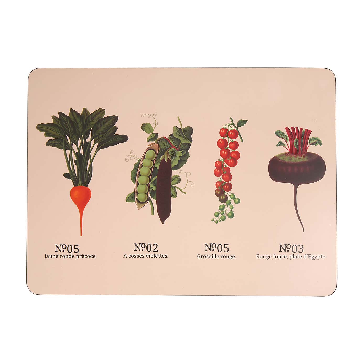 RHS by Dexam Benary Vegetables Set of 4 Placemats