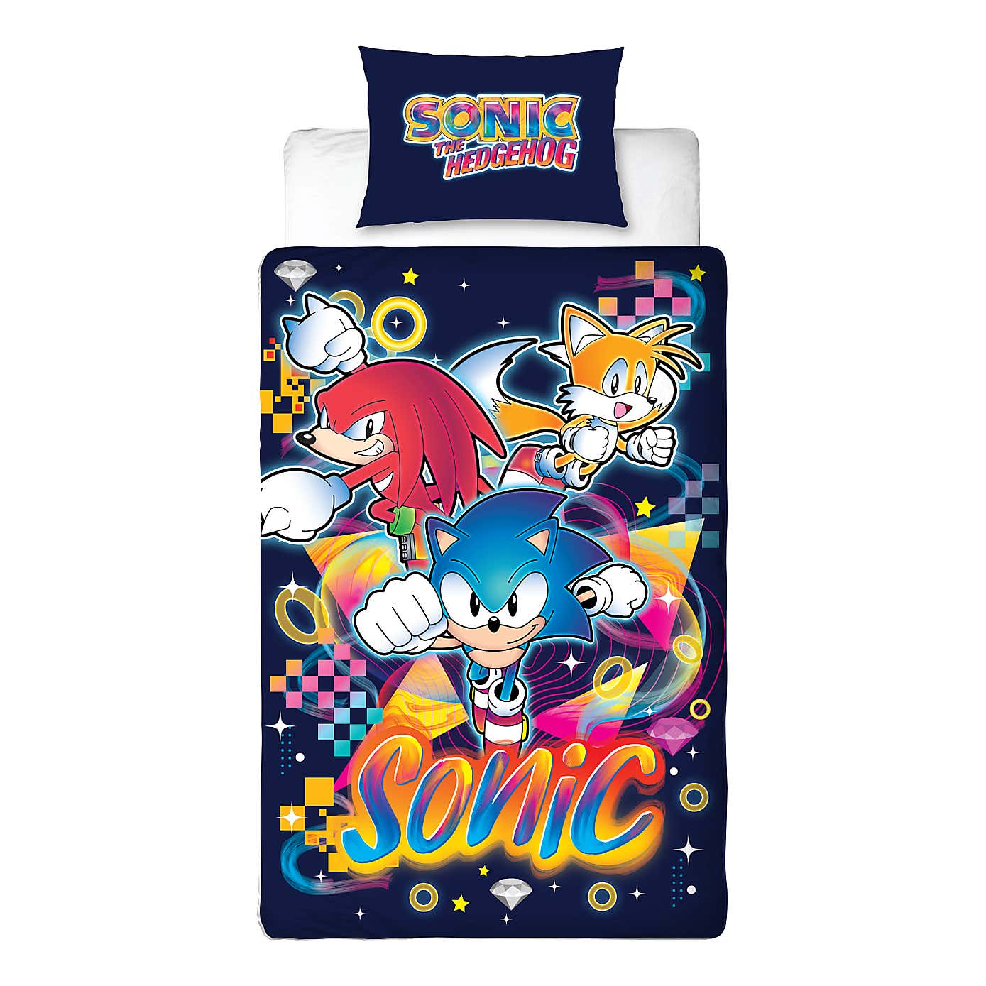 Sonic Liquid Polycotton Single Duvet Cover & Pillowcase Set