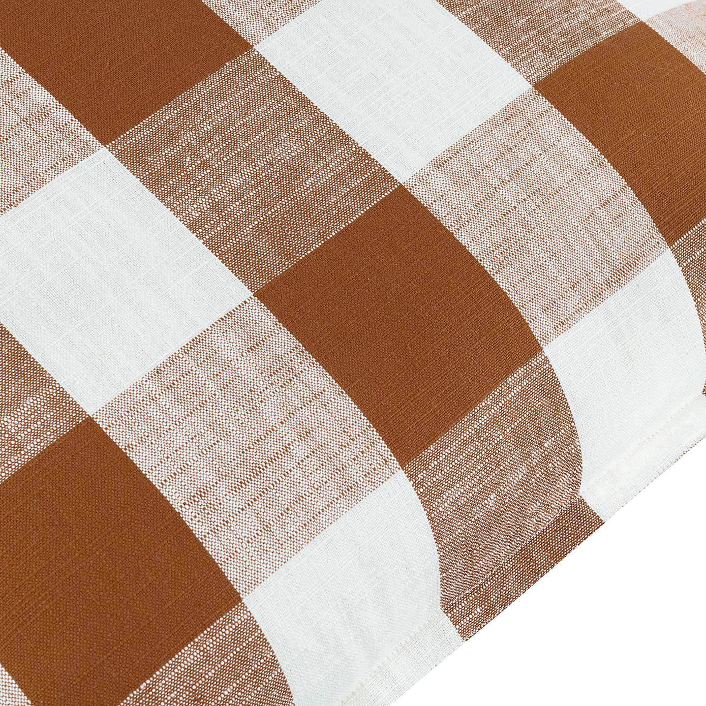 Yard Chesil Check Outdoor Cotton Square Cushion Cover