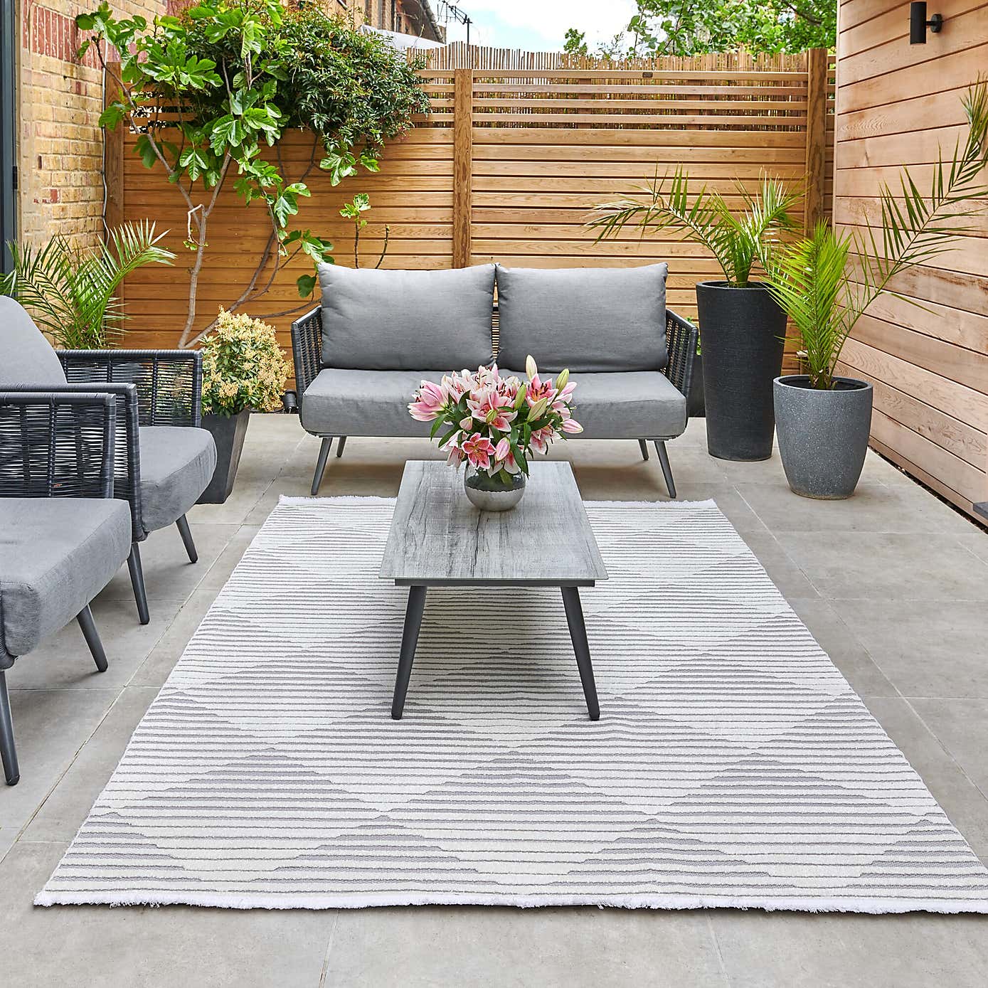 Jazz Geometric Indoor Outdoor Rug