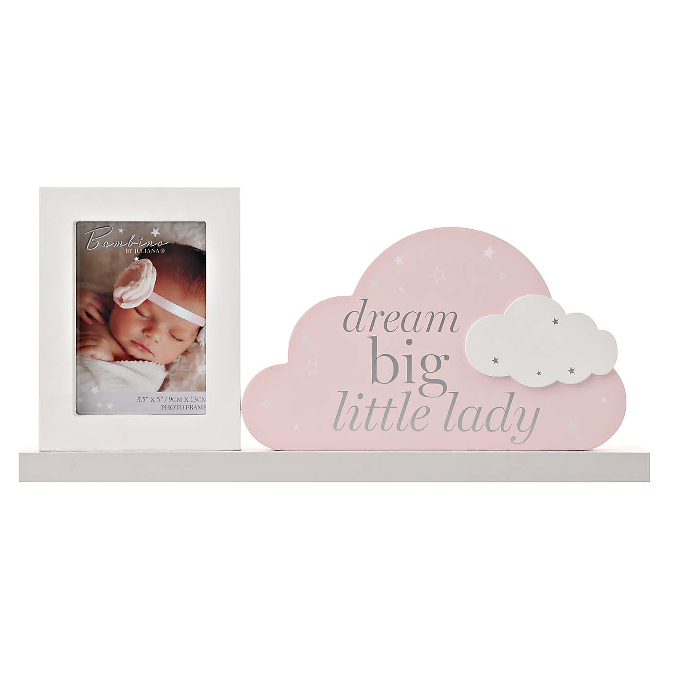 Bambino Dream Big Little Lady Pink Photo Frame