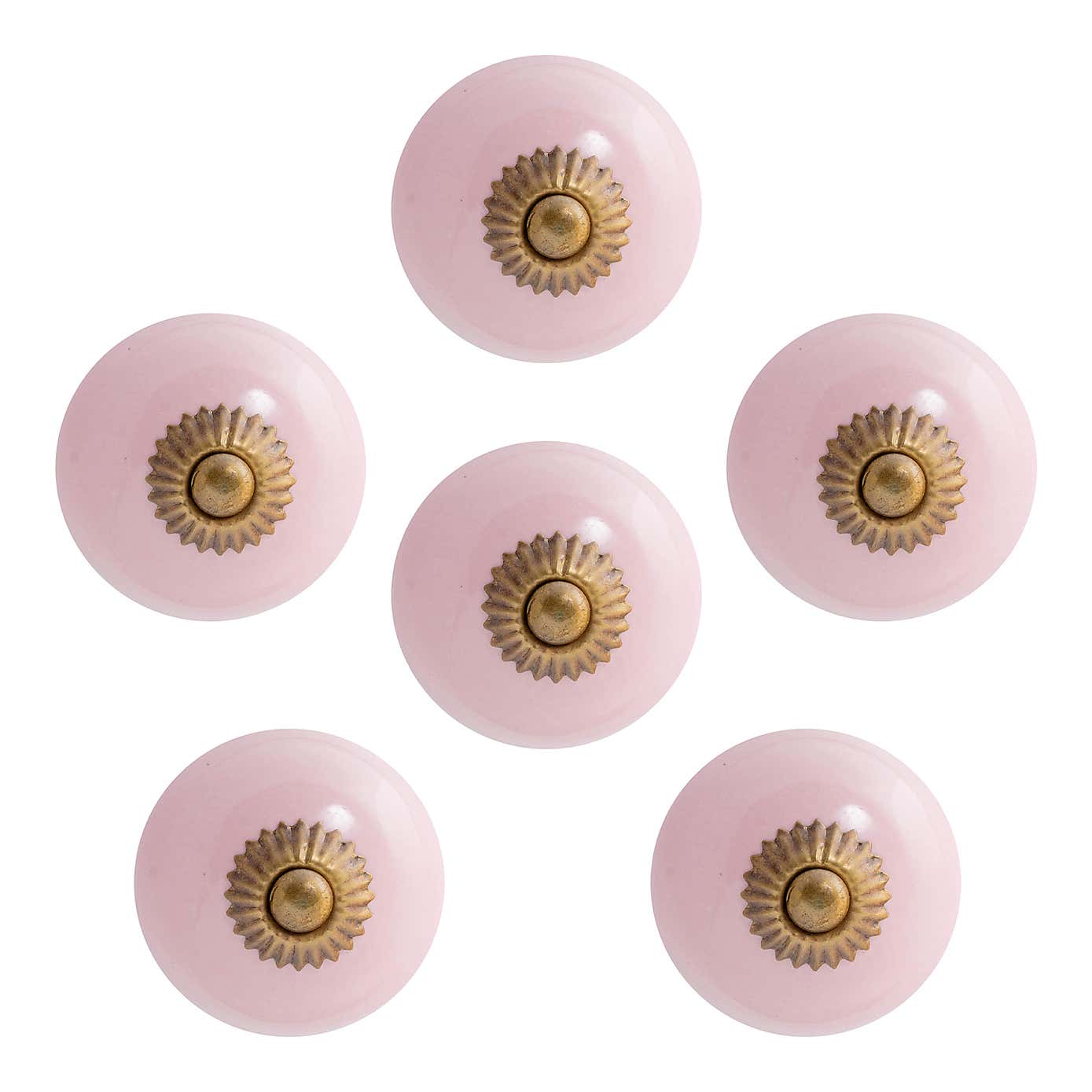 Pack of 6 Nicola Spring Round Drawer Knobs
