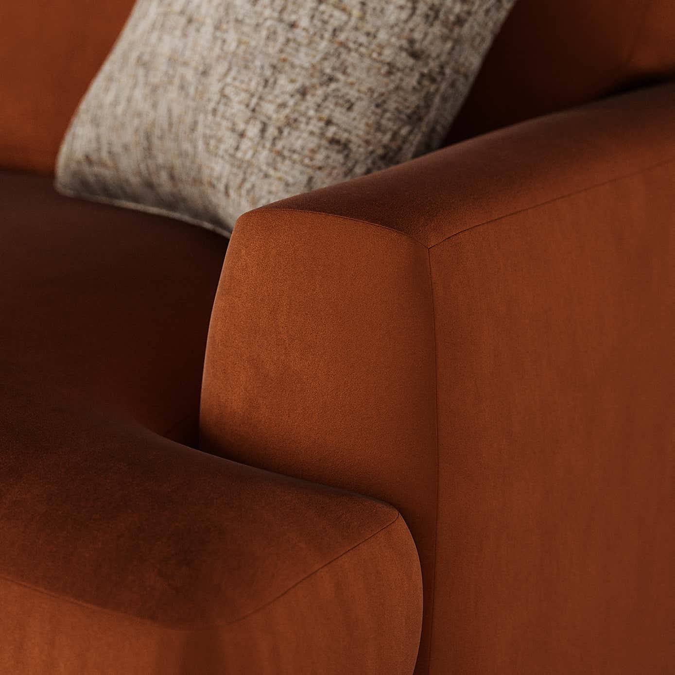 Lawson Matte Plush Velvet Snuggle Chair