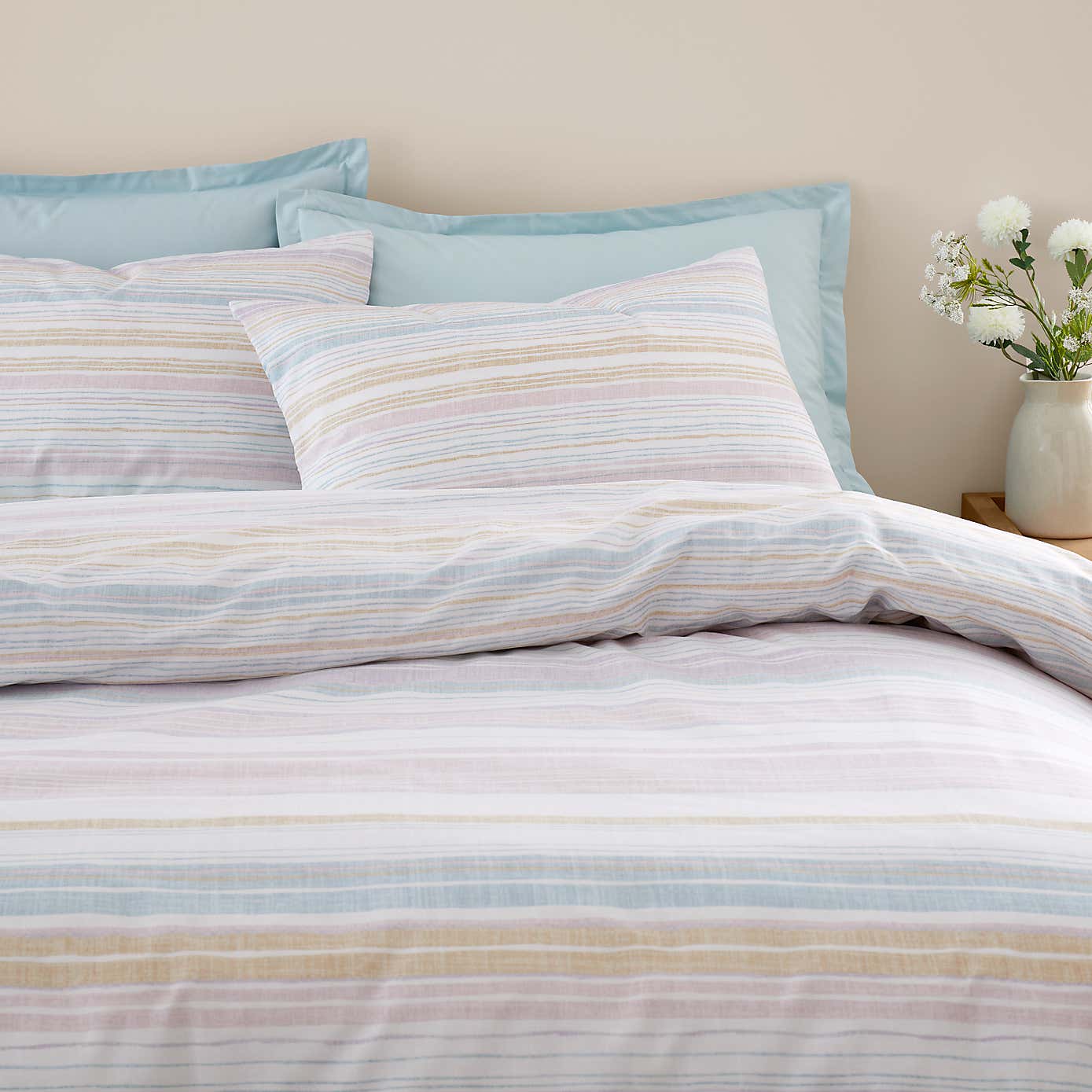 Washy Stripe Cotton TENCEL™ Duvet Cover & Pillowcase Set