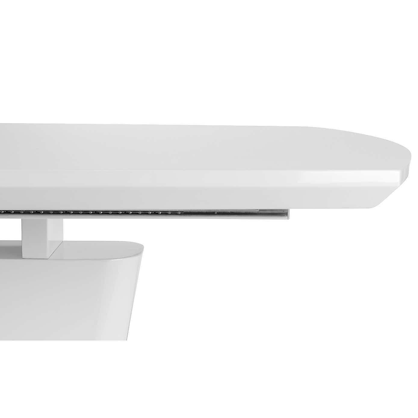 Como High Gloss Extendable Dining Table Grey