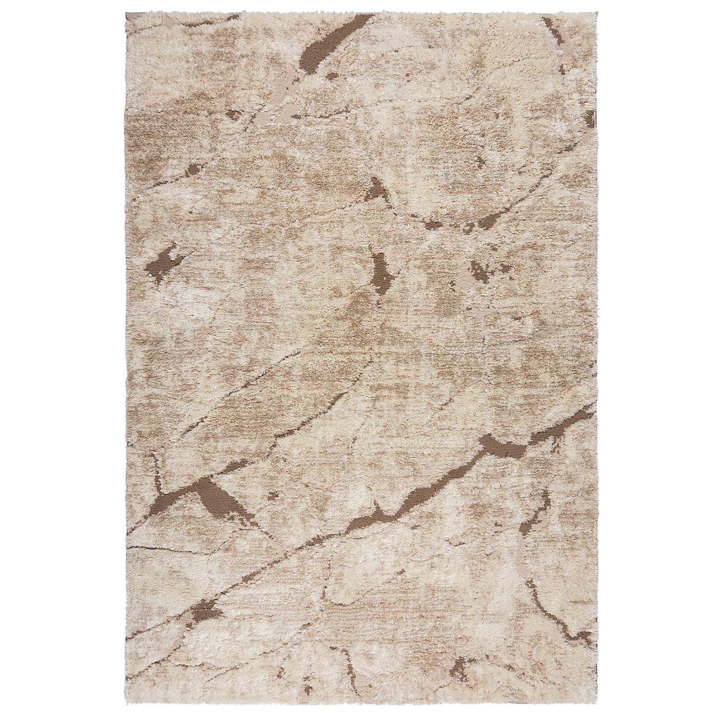 Glacier Luxury Marble Shaggy Rug