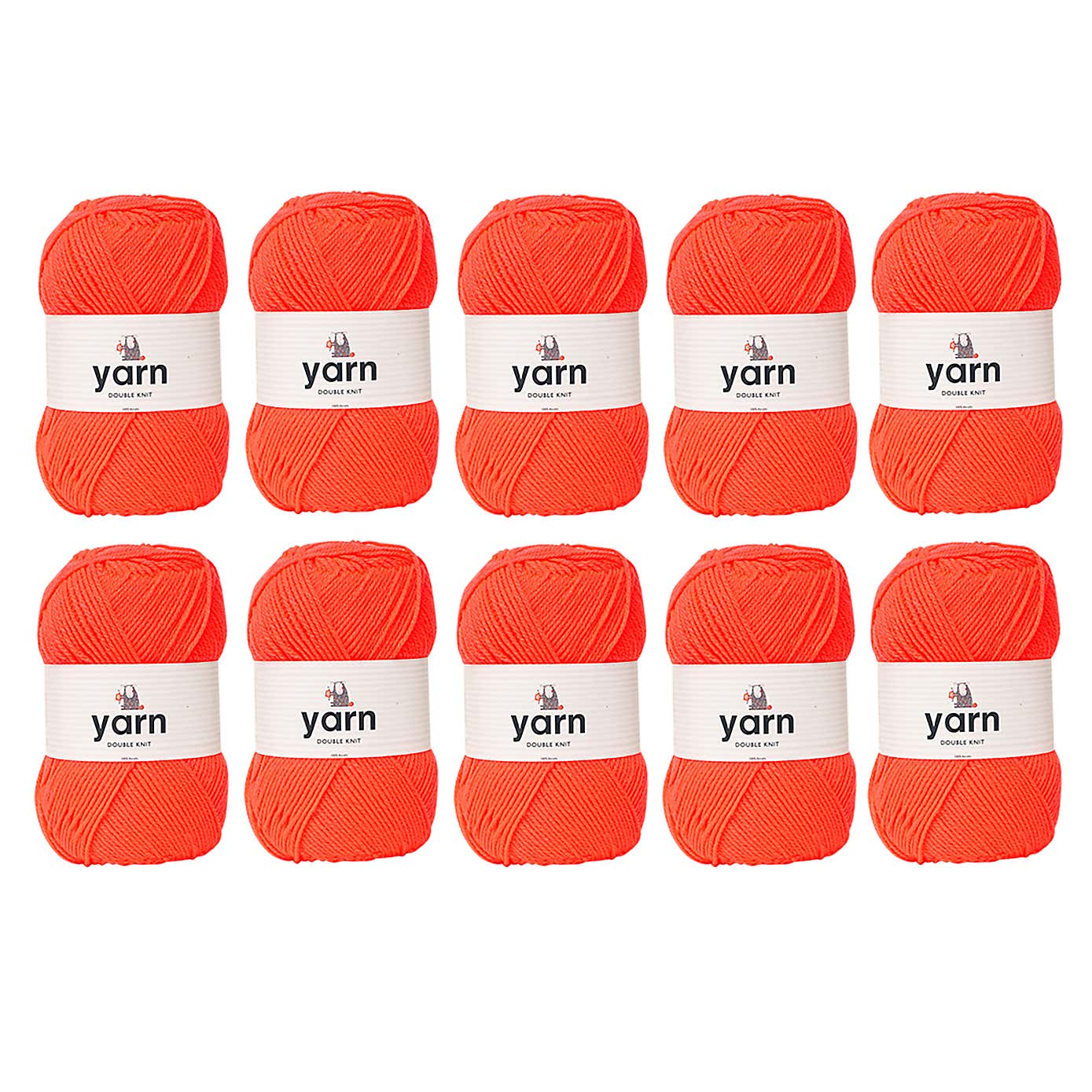 Pack of 10 DK Yarn 100g Balls