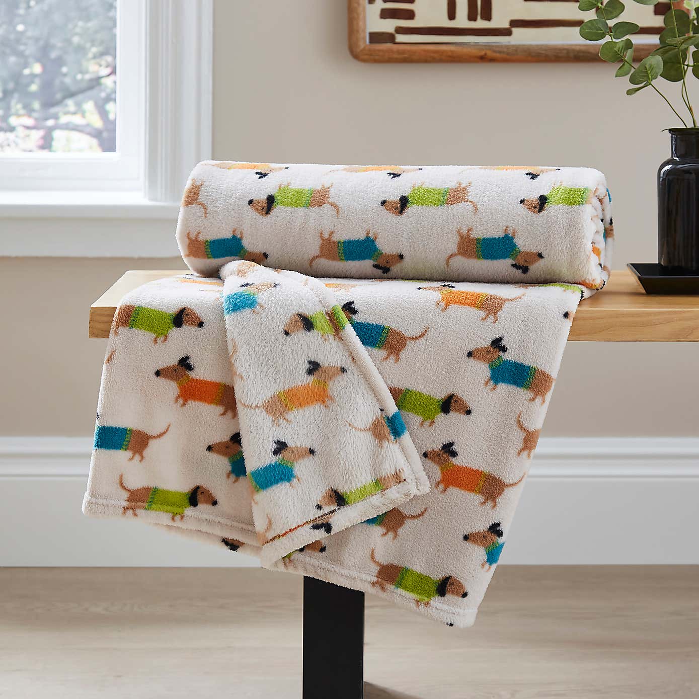 Sam the Sausage Dog Throw 130cm x 170cm