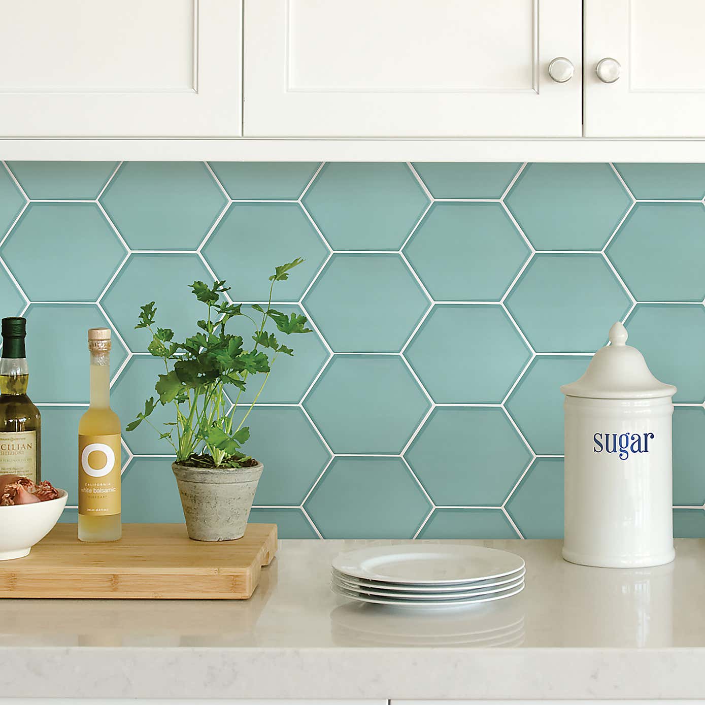 InHome Self Adhesive Backsplash Hexagon Tiles