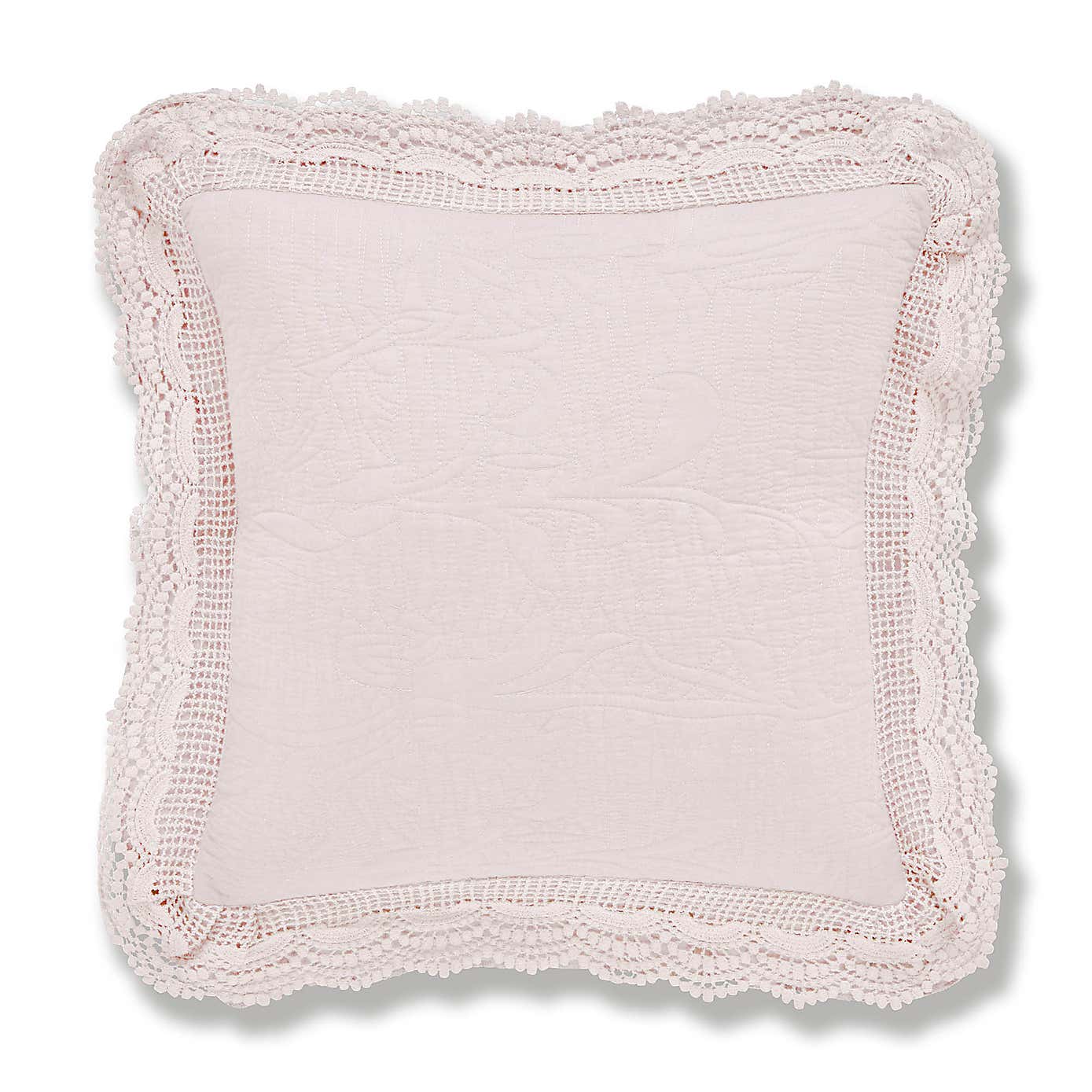 Lace Edge Blush Cushion