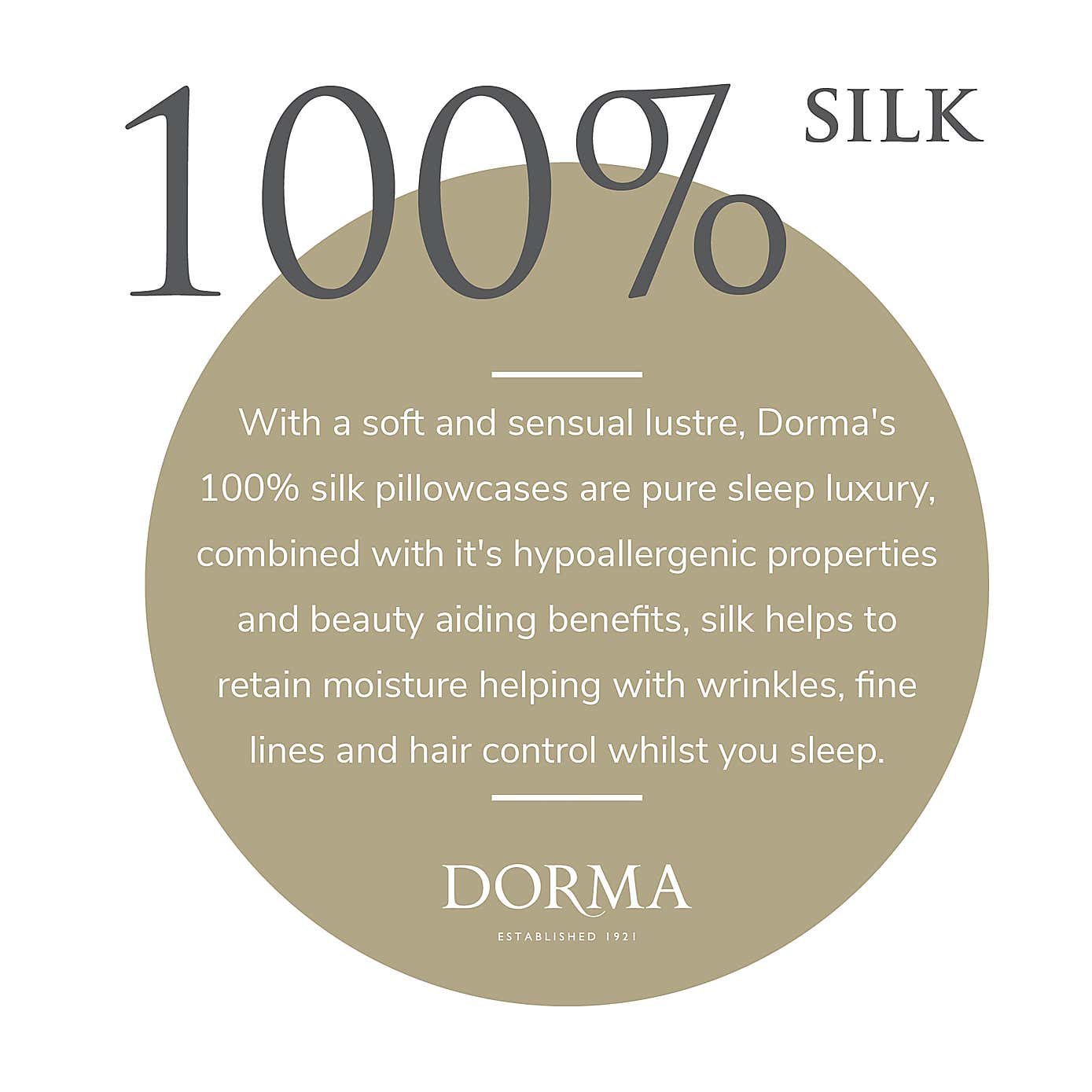 Dorma Silver Silk Pillowcase