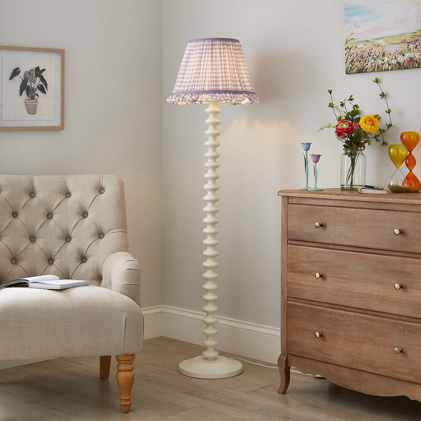 Carys Frilled Gingham Lamp Shade