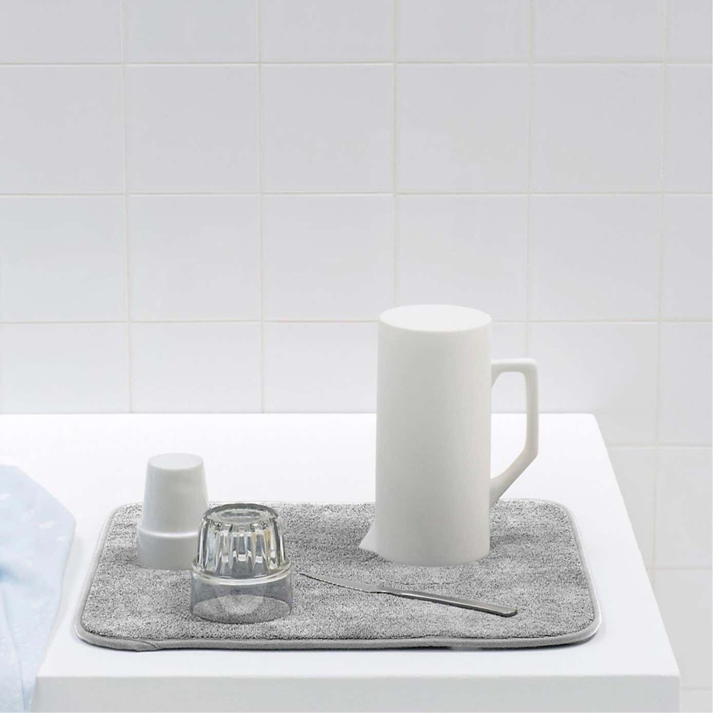 Brabantia Microfibre Dish Drying Mat Mid Grey