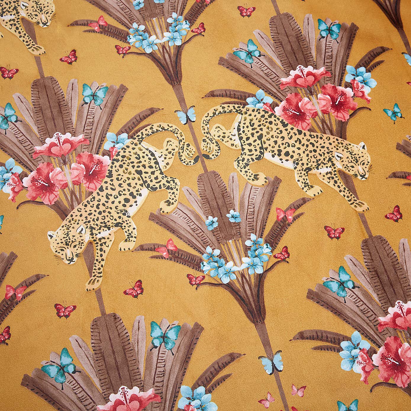 Yael Jungle Leopard Ochre Duvet Cover and Pillowcase Set