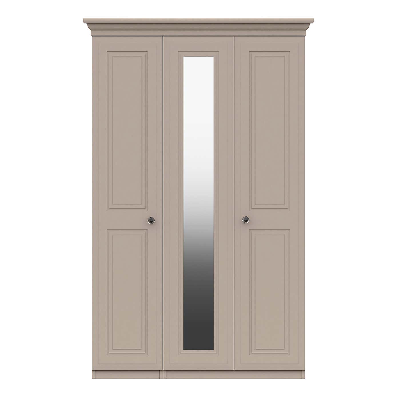 Portia 3 Door Mirrored Wardrobe