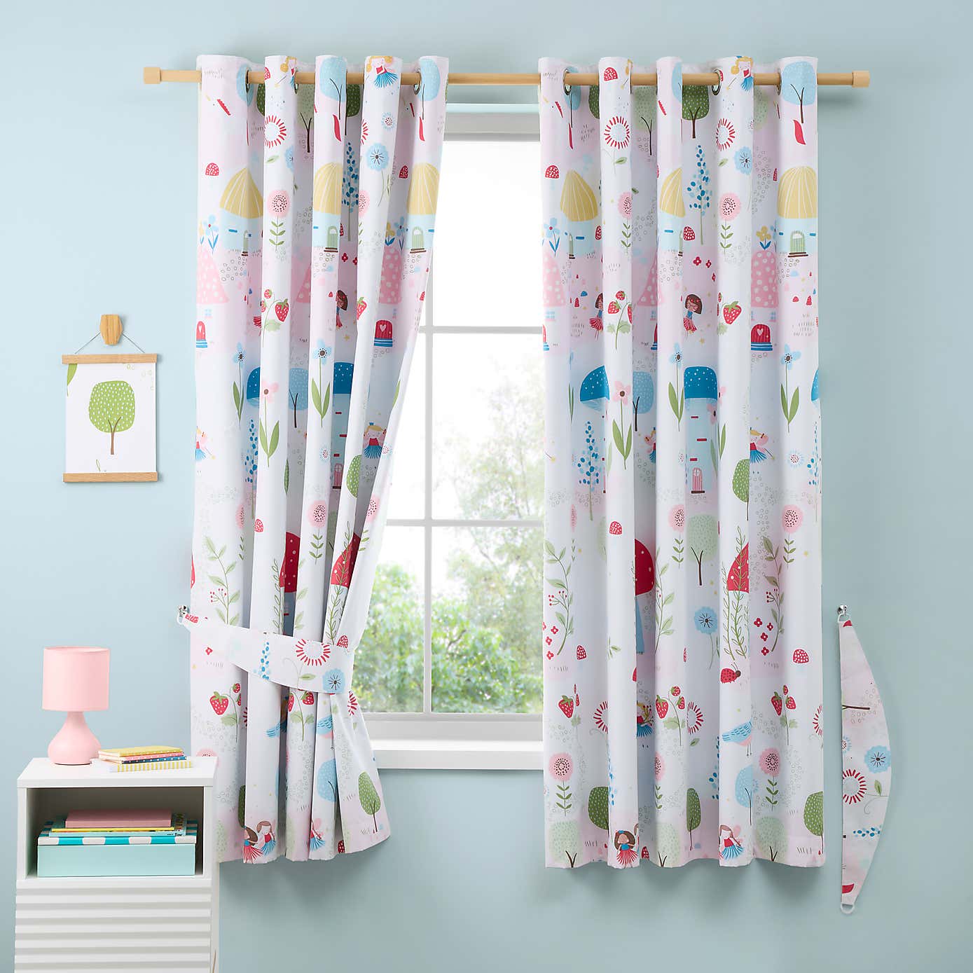 Toadstool Fairies Blackout Eyelet Curtains