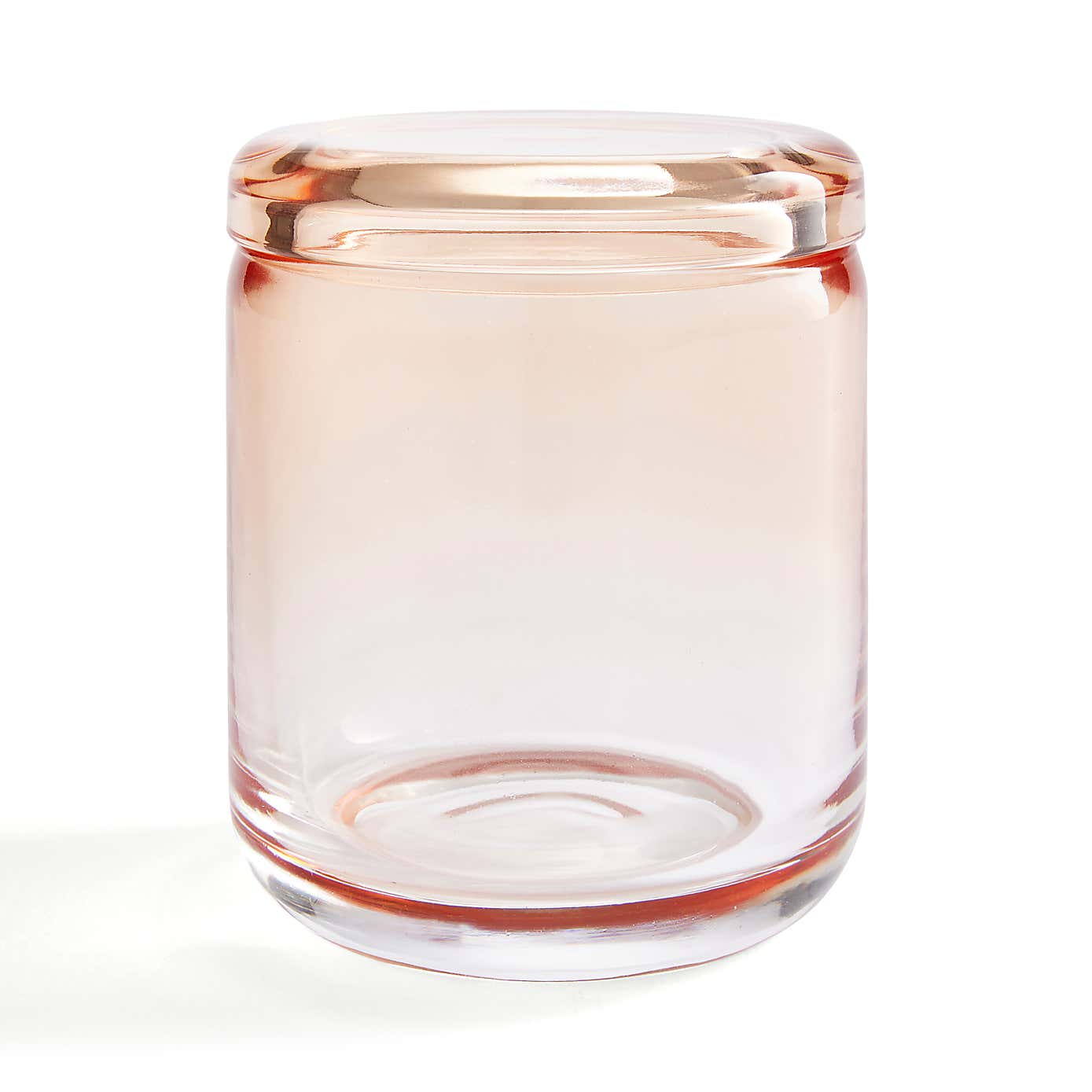 Ombre Apricot Glass Storage Pot