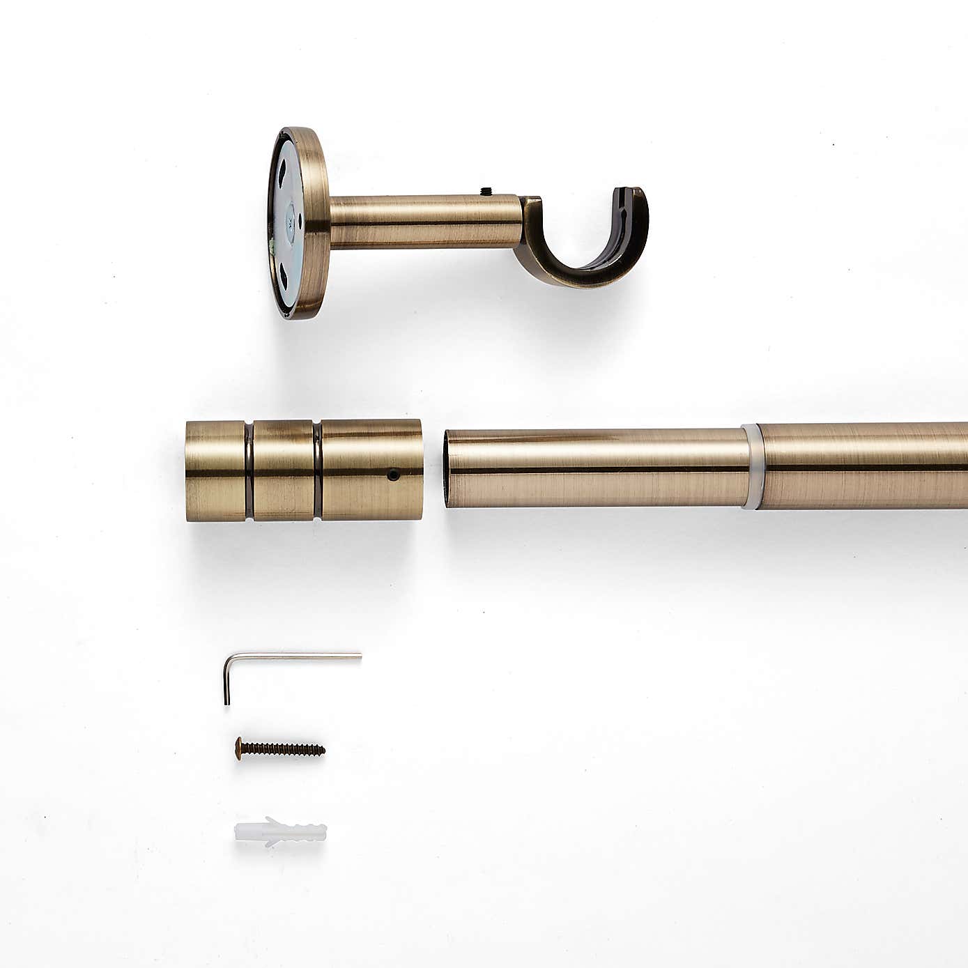 Cylinder Extendable Metal Eyelet Curtain Pole