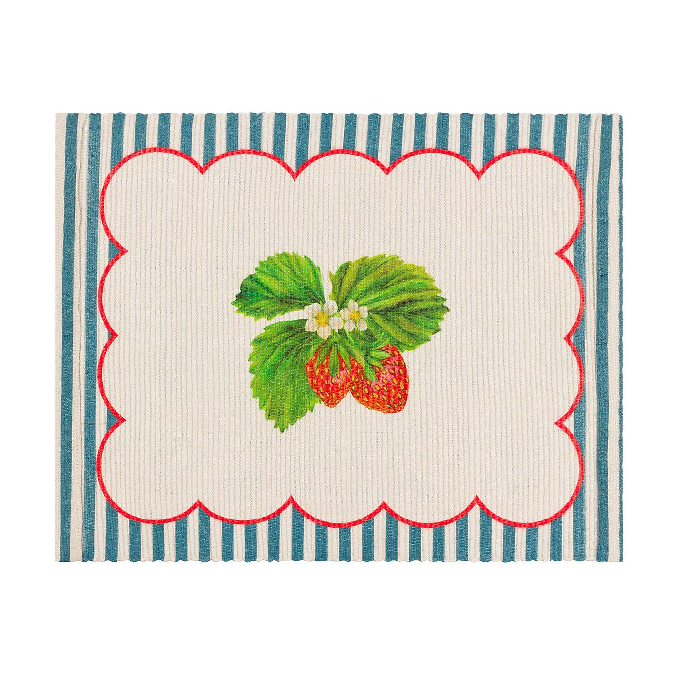 Wylder Set of 4 Strawberry Stripes Placemats