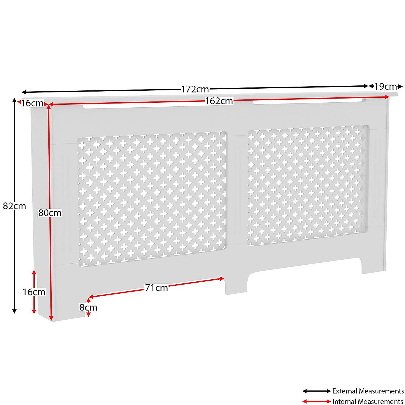 Vida Designs Oxford Radiator Cover