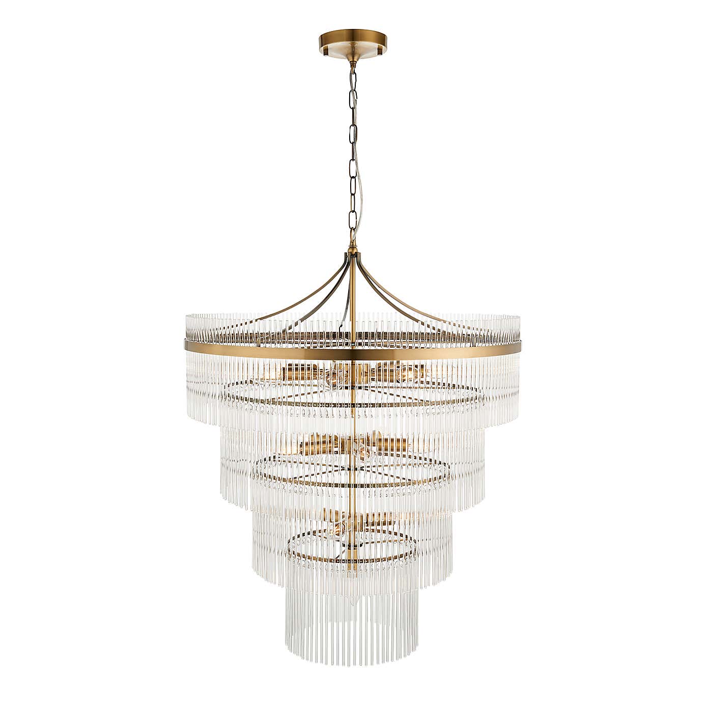 Vogue Langdon Art Deco 16 Light Adjustable Chandelier