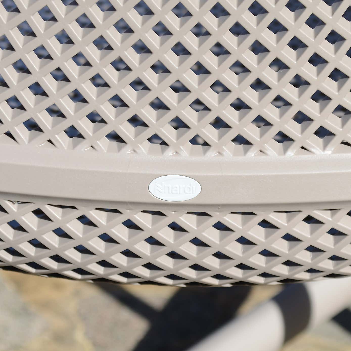 Cube Dining Table with 6 Net Chair Set Turtle Dove