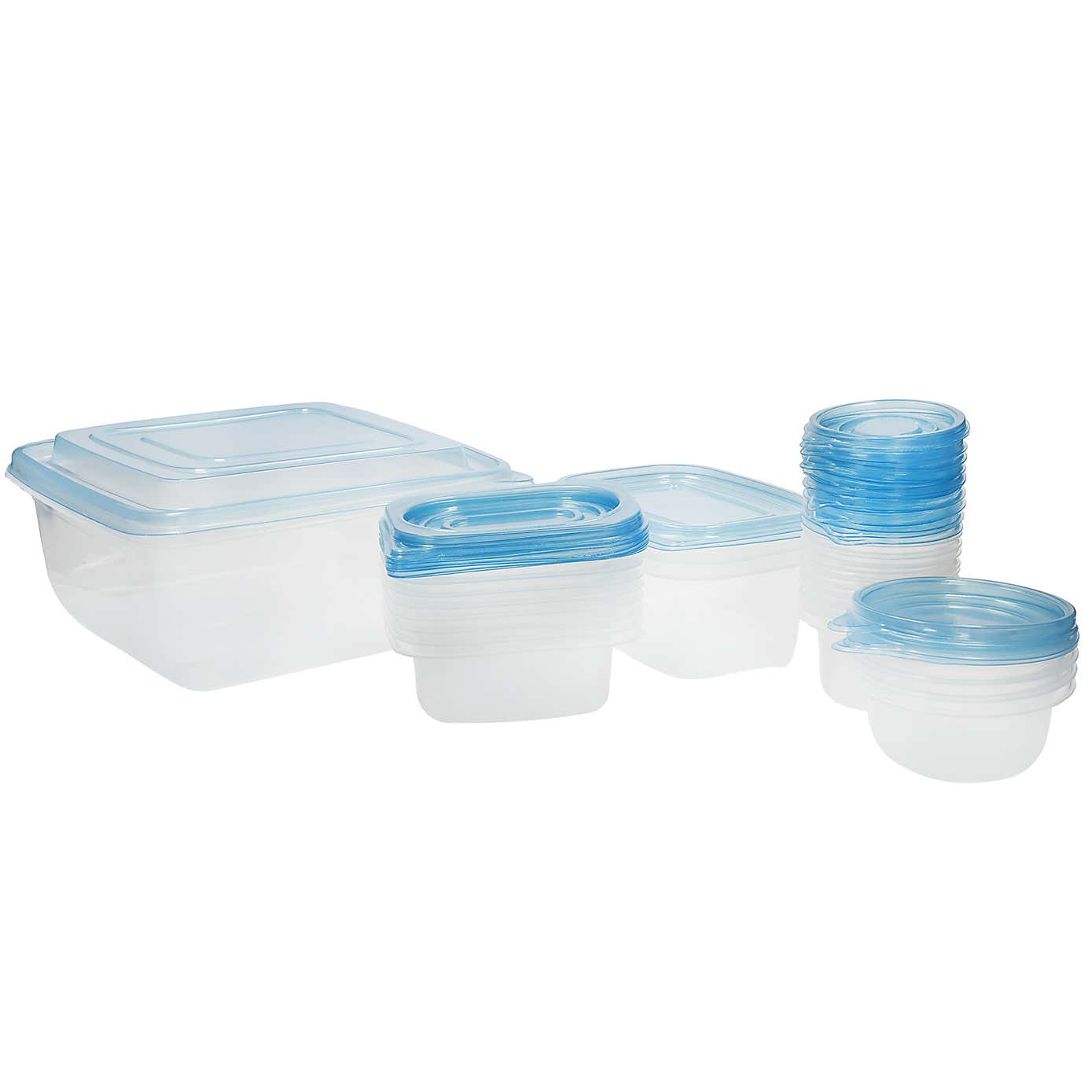 KitchenCraft Plastic Reusable Meal Prep Container Set, 23 Piece