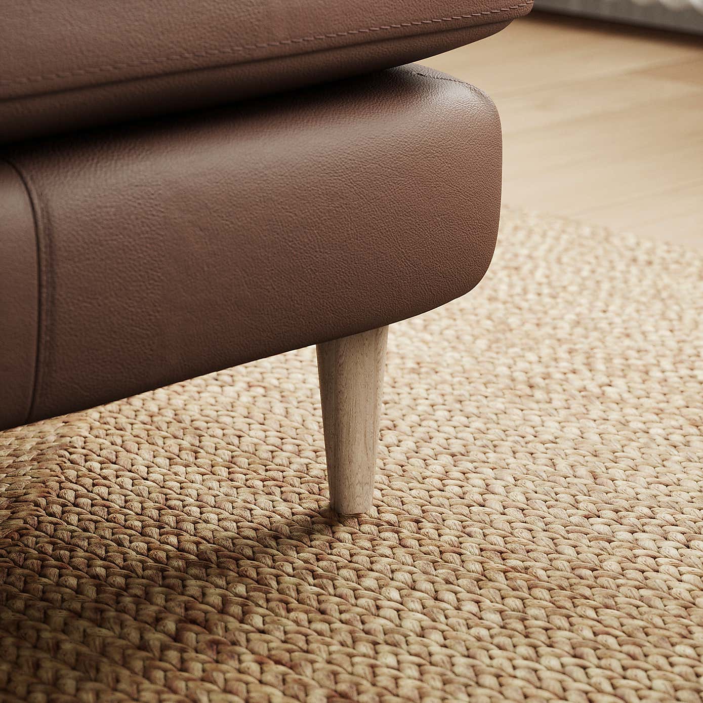 Sven Classic Leather Large Corner Chaise Sofa