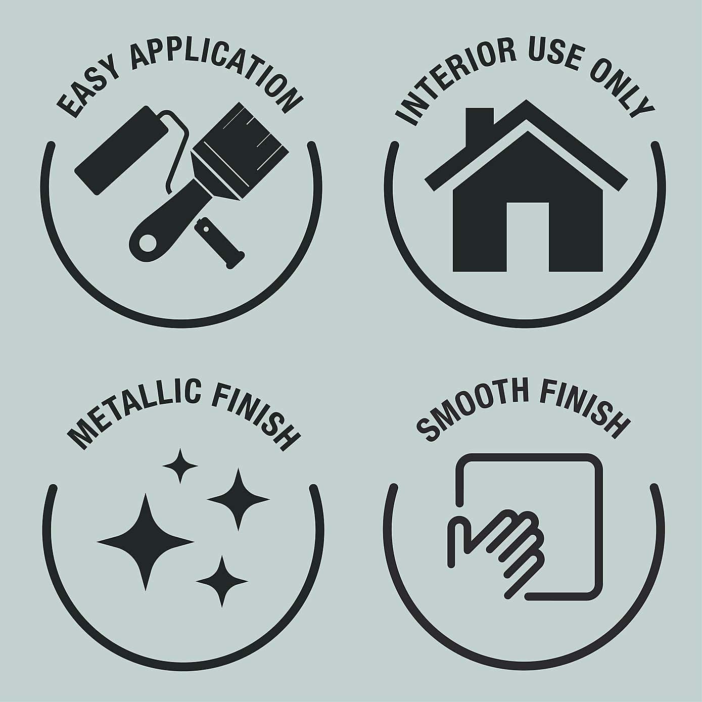 Rust-Oleum Silver Metallic Furniture Paint 125ml