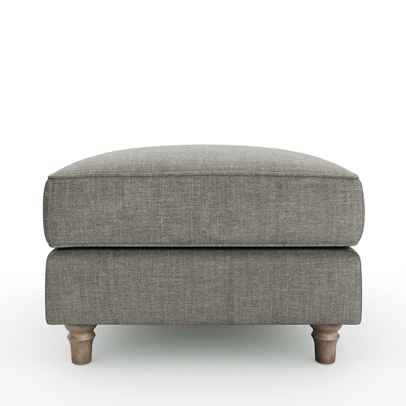 Flori Footstool, Tonal Plush Chenille