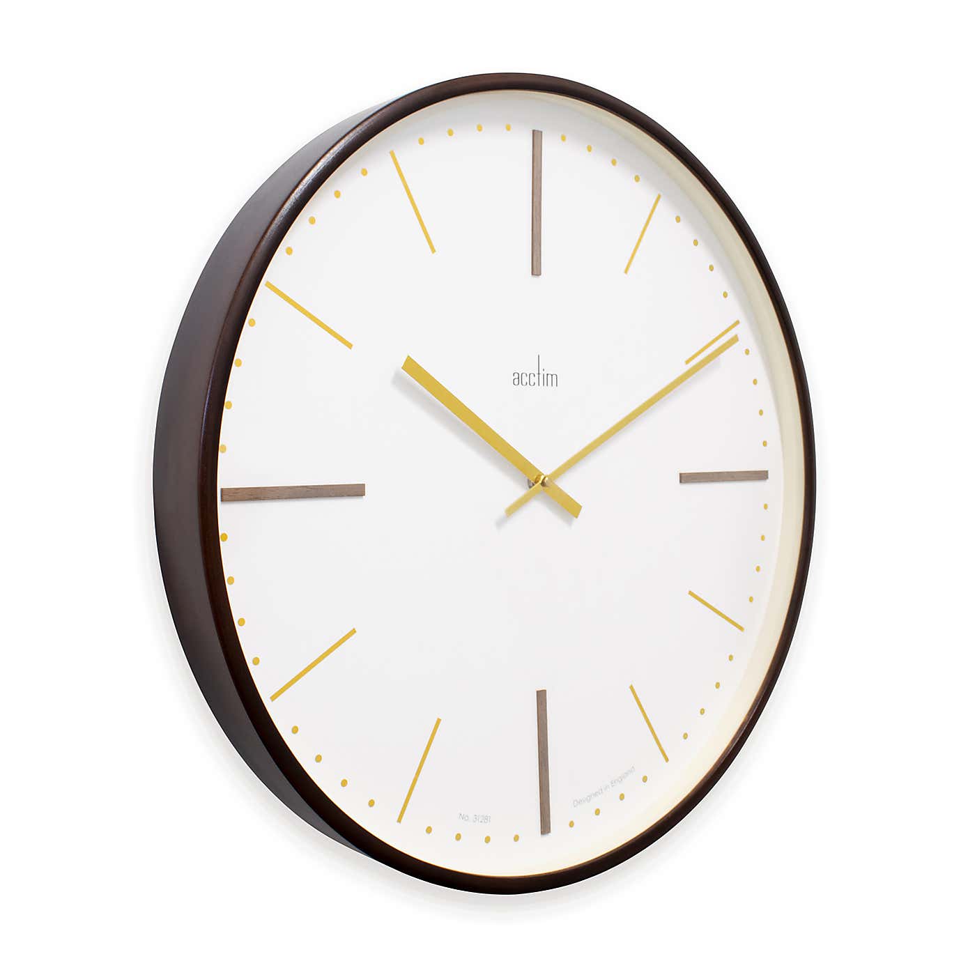 Acctim Knoll Dark Wood Wall Clock