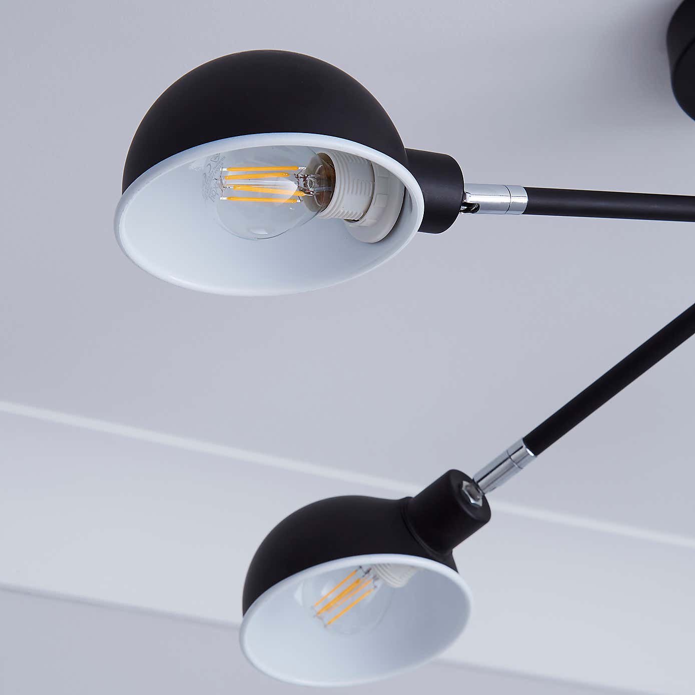Borr 5 Light Black Ceiling Fitting