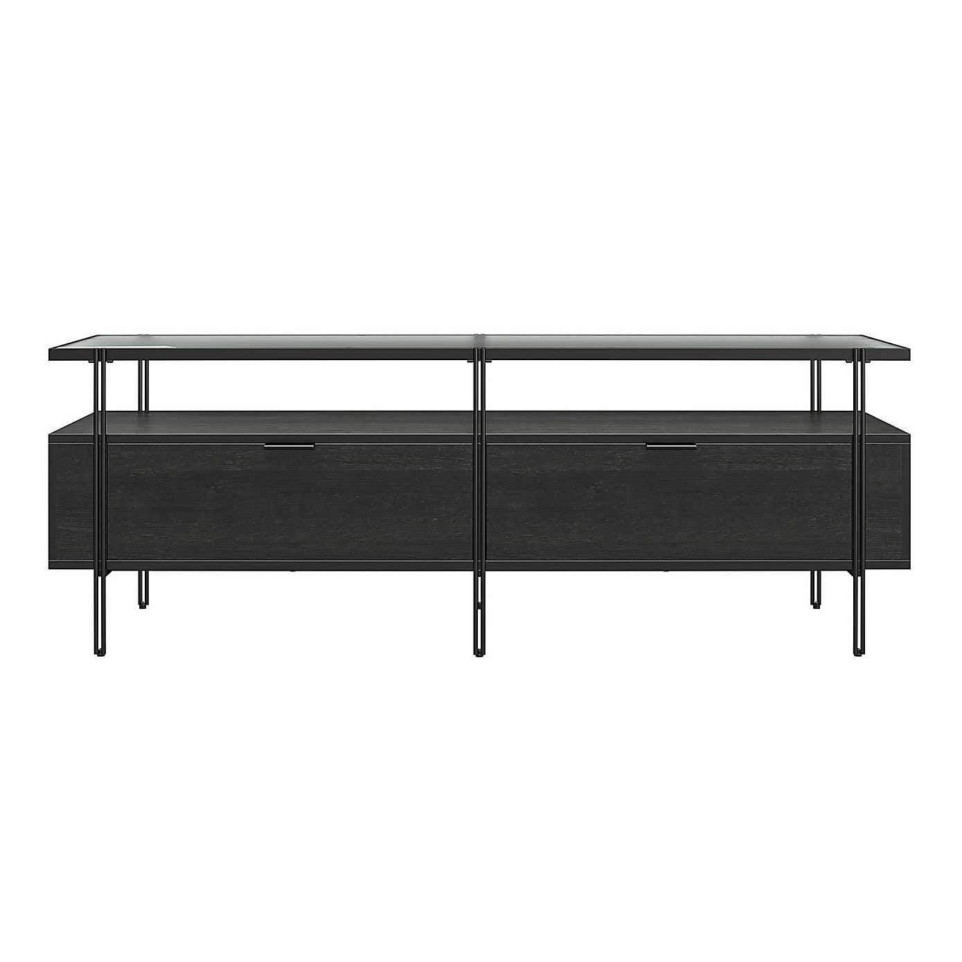 Wainwright TV Unit, Black Oak for TVs up to 60"
