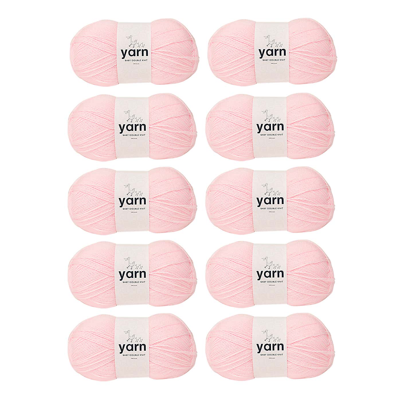 Pack of 10 DK Baby Yarn 100g Balls