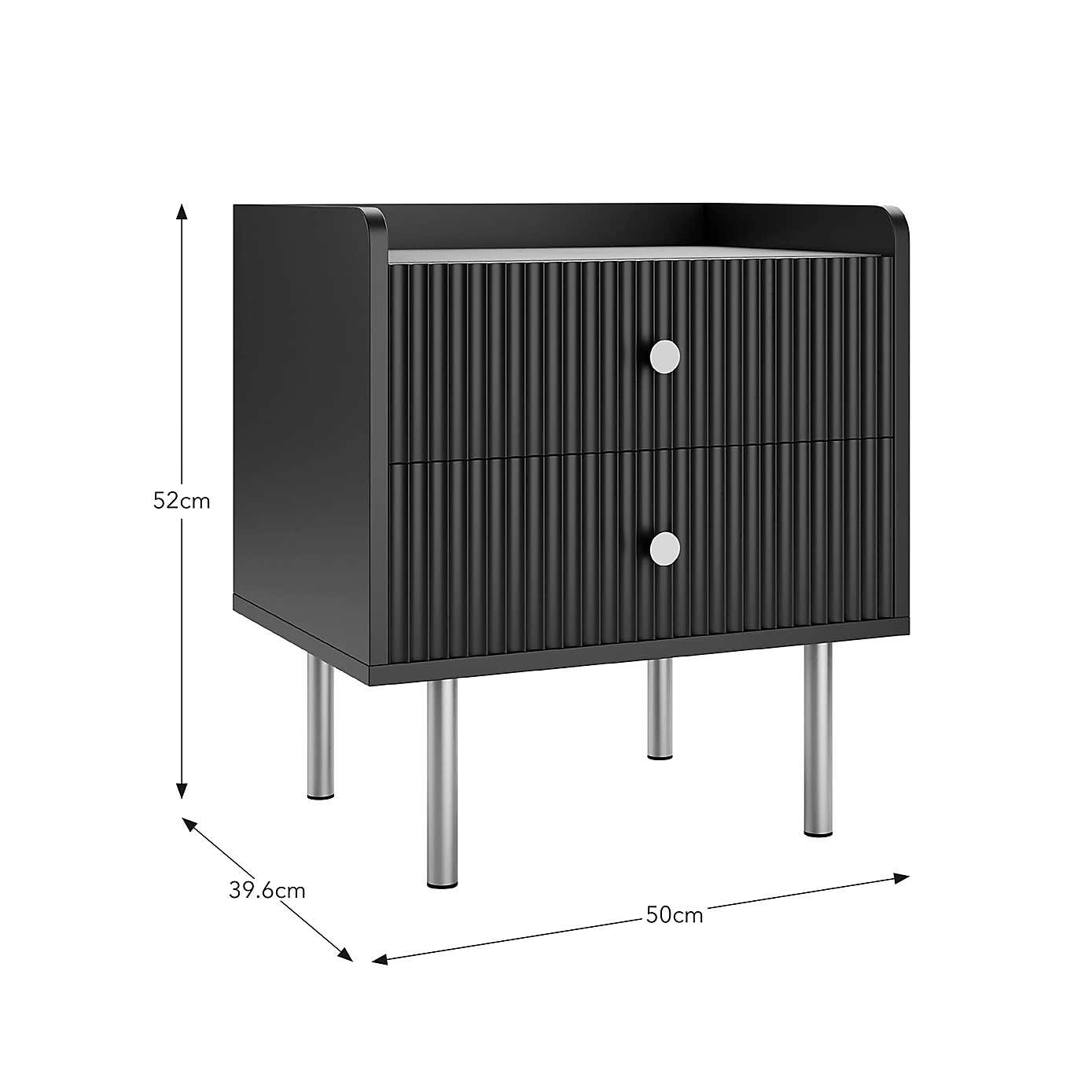 Georgi 2 Drawer Bedside Table