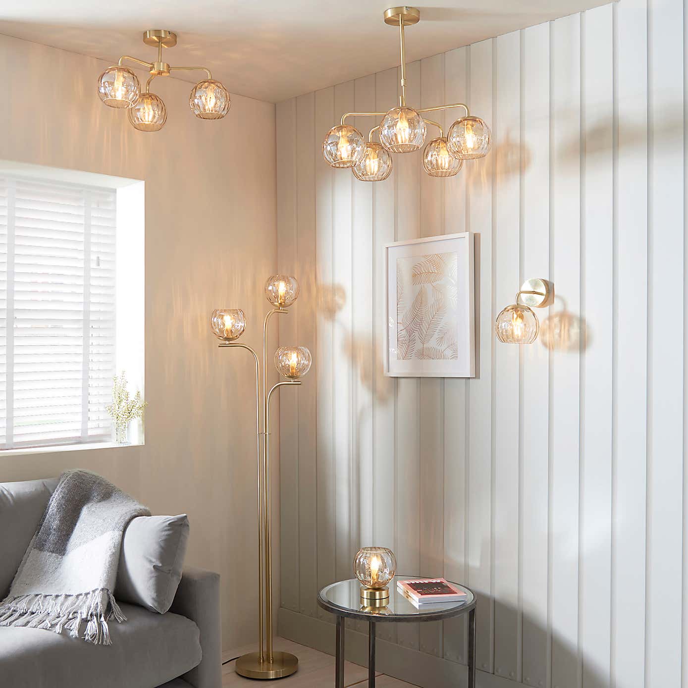 Glass Arkoma Floor Lamp