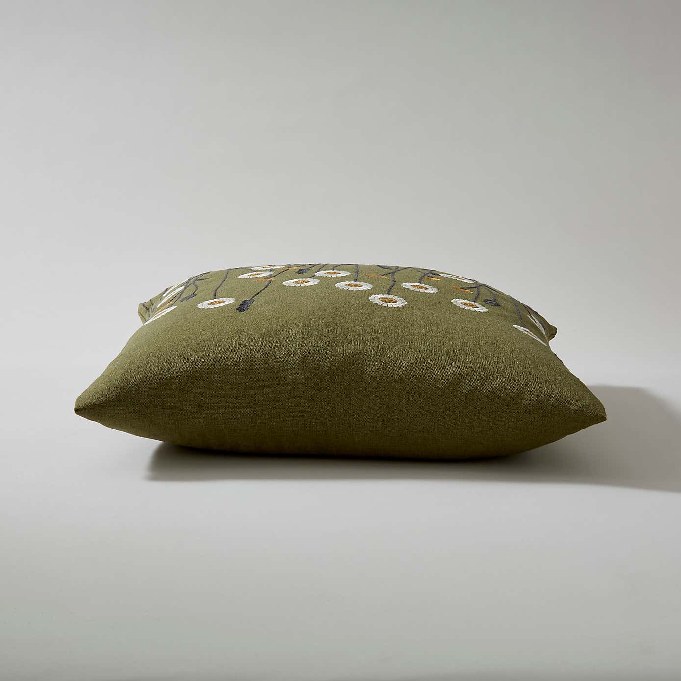 Scandi Floral Olive Cushion