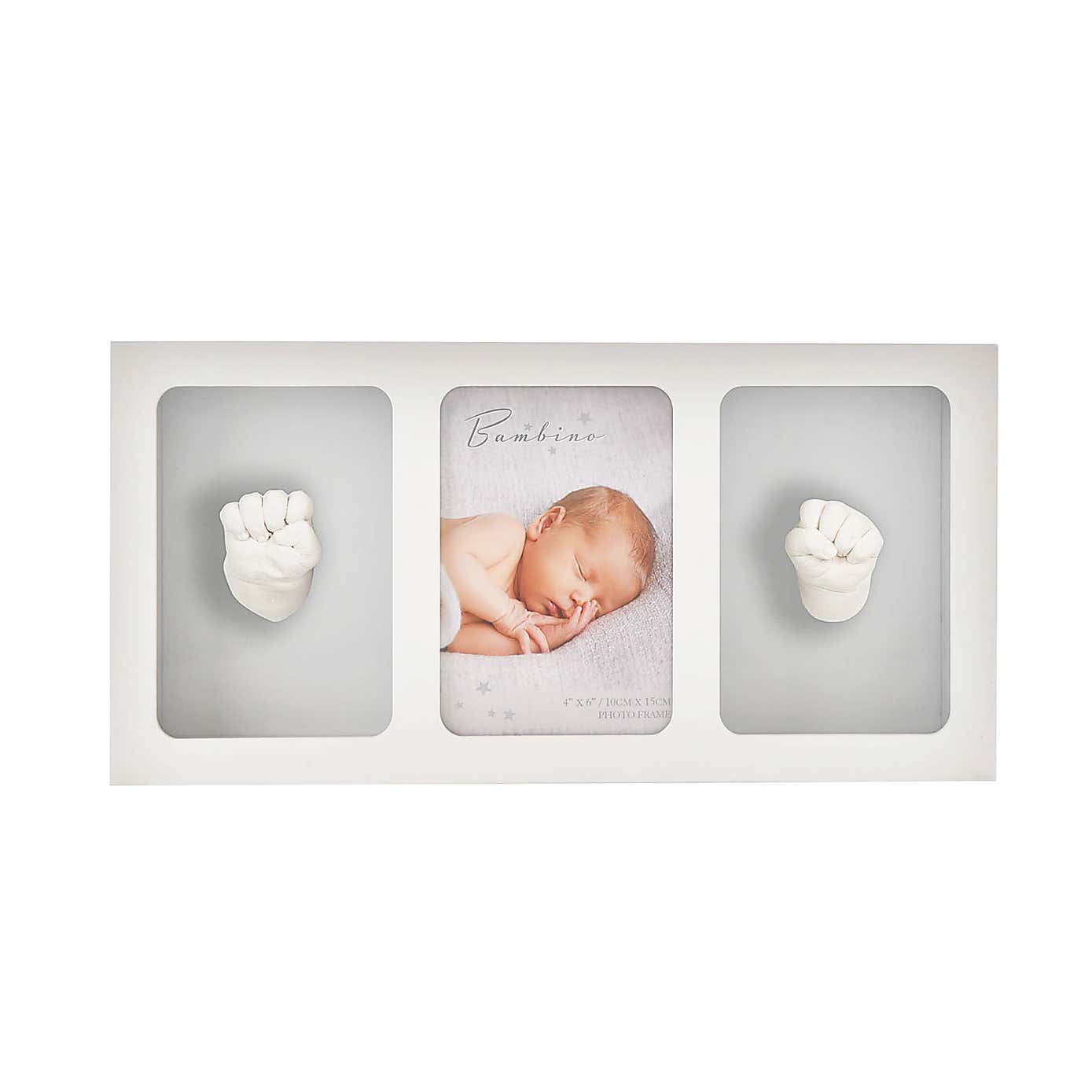 Bambino White Triple Photo Frame & Casting Kit