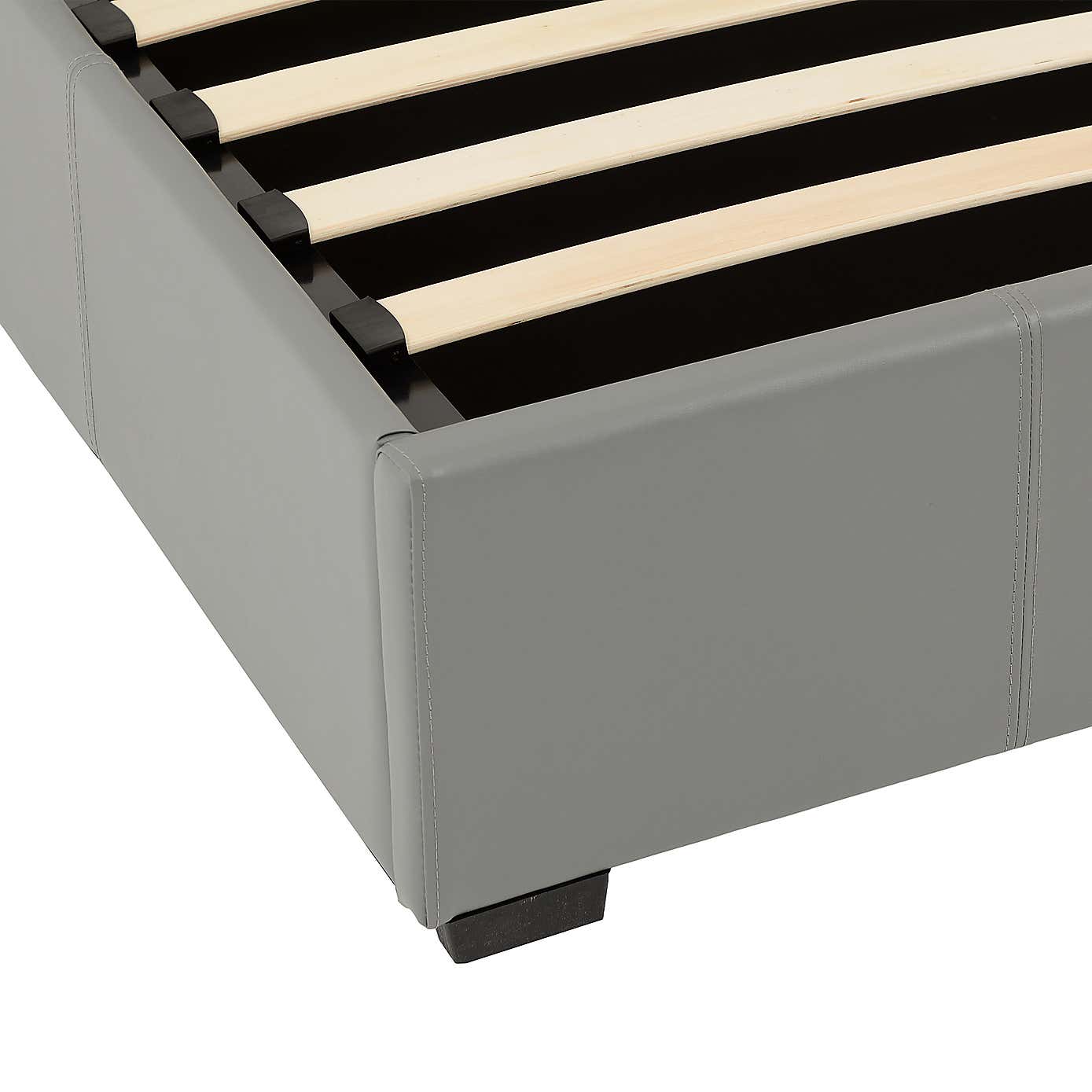 Waverley Faux Leather Ottoman Bedstead - Grey