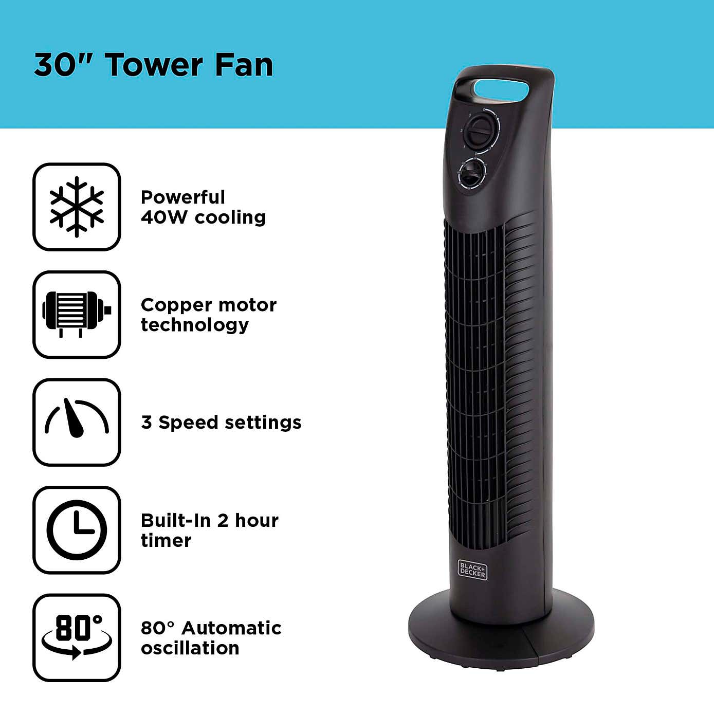 Black & Decker 30 Inch Tower Fan